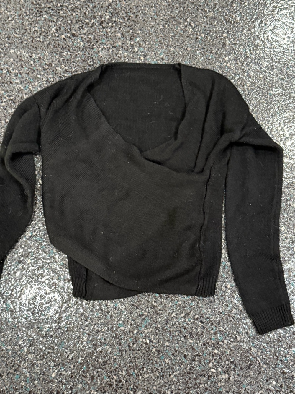 Women’s Black Large Crossover Sweater
